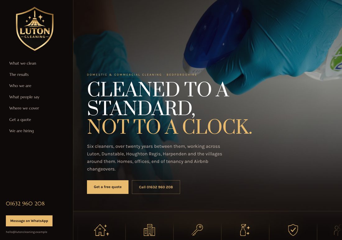Luton Cleaning website
